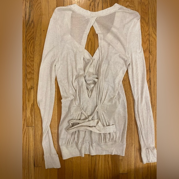 PILCRO and the LETTERPRESS Anthropologie Linen Cardigan Openback Size S - Picture 7 of 9